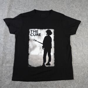 The Cure Shirt Womens Large Boys Dont Cry Band Tee Concert Black Short Sleeve